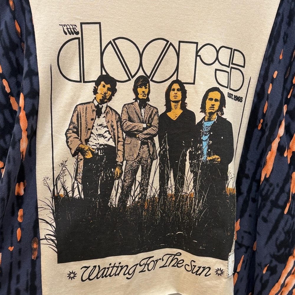 The Doors Graphic upcycled Kimono top - Picture 2 of 4